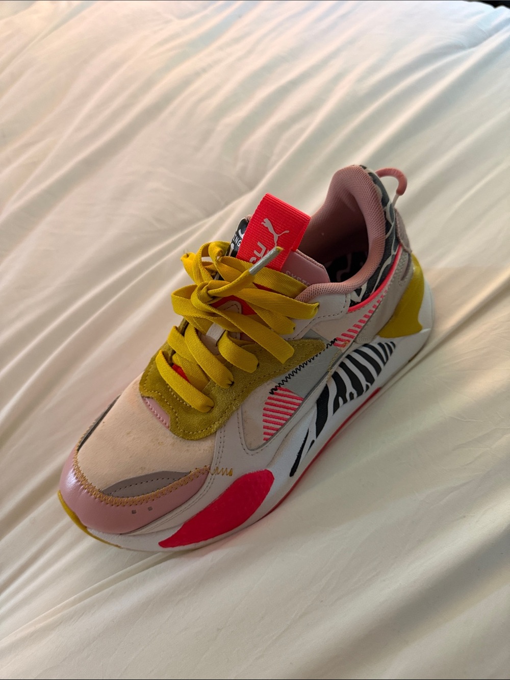 Puma Multicolor Athletic Sneakers — Yellow, Pink, Red, Black, White